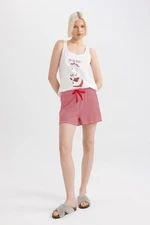 DEFACTO Fall In Love Printed Athlete Shorts Pajama Set