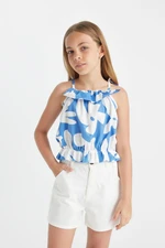 DEFACTO Girl's Patterned Strap Blouse