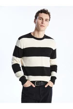 LC Waikiki Crew Neck Long Sleeve Striped Men's Knitwear Sweater