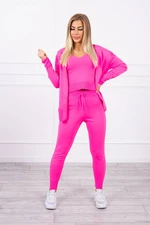 3-piece sweater set pink neon