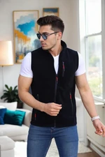 42181 Dewberry Fleece Mens Vest-BLACK