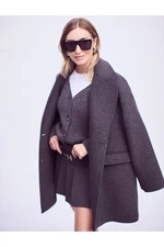 Koton Şahika Ercümen X Cotton - Double Breasted Buttoned Cachet Coat