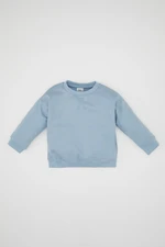 DEFACTO Baby Boy 100% Cotton Crew Neck Basic Plain Sweatshirt