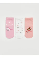 LC Waikiki Printed Baby Girl Sock Socks 3-Piece