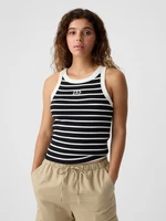 Black women's striped tank top GAP