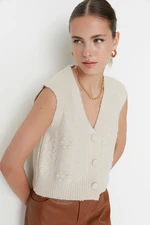 Trendyol Stone Soft Textured Knitwear Vest