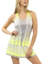 Women's Tank Top Lucky in Love Pleas Don't Go Tank Neon Yellow M