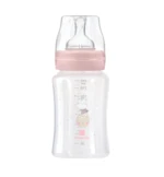 KikkaBoo Kojenecká láhev 3m+ Hippo Pink 240 ml