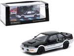 Toyota Corolla Levin AE92 Black and Silver 1/64 Diecast Model Car by Tarmac Works