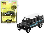 1985 Land Rover Defender 110 County Station Wagon Dark Gray with White Top Limited Edition to 1800 pieces Worldwide 1/64 Diecast Model Car by True Sc