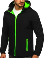 Geacă neagră-verde softshell Bolf HH017