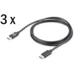 Digitus #####USB-Kabel USB 2.0 #####USB-C™ Stecker, #####USB-C™ Stecker 1.00 m čierna tienený