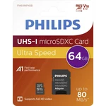 Philips  pamäťová karta micro SDXC 64 GB Class 10 vr. SD adaptéru