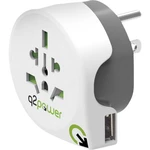 Q2 Power 1.100150 cestovný adaptér  Welt nach USA mit USB