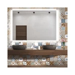 Sada 30 nástenných samolepiek Ambiance Wall Stickers Cement Tiles Azulejos Estefania, 15 × 15 cm