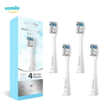 USMILE 4PCS Pro Replacement Head Brush Heads Grey For usmile Electric Toothbrush Deep Cleaning Tooth Brush