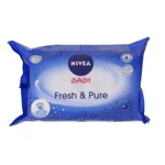 Nivea Baby Fresh & Pure 63 ks čistiace obrúsky pre deti na veľmi suchú pleť