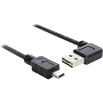 Delock #####USB-Kabel USB 2.0 #####USB-A Stecker, #####USB-Mini-B Stecker 1.00 m čierna pozlátené kontakty, UL certifiká