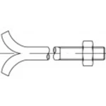 Skrutky do muriva a do základov TOOLCRAFT 108102 M12 DIN 529 300 mm oceľ 25 ks