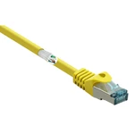 Basetech BT-1715427 RJ45 sieťové káble, prepojovacie káble CAT 6A S/FTP 10.00 m žltá s ochranou, samozhášavý 1 ks