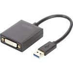 Digitus DA-70842 DVI / USB 3.0 adaptér [1x USB 3.0 zástrčka A - 1x DVI zásuvka 24+5-pólová] čierna tienený 15.00 cm