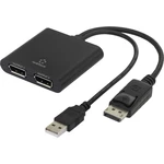 Renkforce RF-4758087 DisplayPort adaptér [1x zástrčka DisplayPort - 2x zásuvka DisplayPort] čierna  20.00 cm