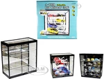 Collectible 4-Layer Display Showcase with USB Powered LED Lights Black for 1/18 1/24 1/32 1/43 1/64 Scale Models