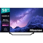 Televízor Hisense 58A79GQ čierna/sivá 58" (146 cm) 4K Ultra UHD Smart TV • rozlíšenie 3840 × 2160 px • DVB-/T2/C/S2 (H.265/HEVC) • Dolby Atmos • Dolby