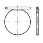 Hadicové spony TOOLCRAFT 137699 N/A 80 mm x 9 mm 25 ks