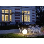 Úsporná žárovka koule, zahradní osvětlení SLV Rotoball Floor 227221, E27, 23 W, bílá