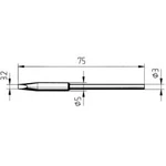 Dlátový, rovný pájecí hrot Ersa 0212GD/SB 0212GD, Velikost hrotů 3.20 mm, 1 ks