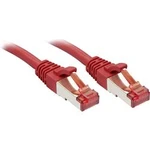 Síťový kabel RJ45 LINDY 47737, CAT 6, S/FTP, 7.50 m, červená