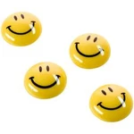 Magnetoplan Smiley, 16673 magnet, (Ø) 40 mm, kulatý, žlutá, 4 ks