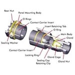 Vestavný konektor s vnitřním závitem ESKA Bulgin PX0800, 0,2 - 0,5 mm², IP68