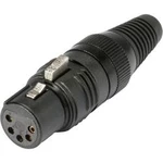 XLR kabelová zásuvka Hicon HI-X5CF-G, rovná, 5pól., černá