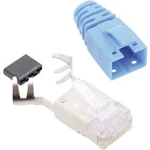 Konektor RJ45 Cat6 BEL Stewart SS-39200-012-K-BL (SS39BLE), zástrčka rovná, modrá