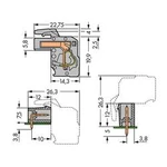 Zásuvkový konektor do DPS WAGO 732-108/026-000, 59.90 mm, pólů 8, rozteč 7.50 mm, 25 ks