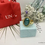 2023 European and American Simple Design Emerald ring Romantic Holiday Jewelry Gift Bag