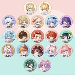 Genshin Impact Tinplate Soft Button Pin Hutao Zhongli Xiao Anime Game Character Badge Hanging Brooch Gift For Friend Kid Jewelry