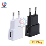 5V 2A EU Plug Adapter White Black USB Wall Charger Fast Charge Travel Power Adapter for Smartphone Input 100-240V 0.35A