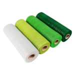 4 Roll St. 's Day Mesh Ribbon, Green White Wired Edge Ribbon 10 Inch x 30 Feet Mesh Ribbon