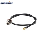 Superbat N Female Bulkhead O-ring to SMA Male Straight Pigtail Cable RG58 50cm for Wireless