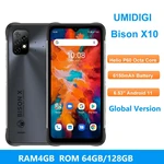 UMIDIGI BISON X10 20MP Camera 4GB 64GB 6150mAh Fingerprint ID 6.53" Android 11 P60 Octa Core OTG NFC PTT Global 4G Smartphone