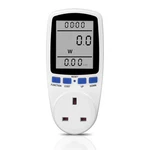 ABHU AC Digital LCD Power Meter Power Meter Power Kwh Electric Energy Meter Measuring Socket Power Analyzer