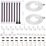 10mm 4 Pin LED Connector Terminal Splice L T I Shaped Adapter Accessories Kit for RGB LED Strip Bar 5050 Jumper Wire Connector