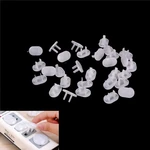 100Pcs Anti Electric Shock Plugs Protector Cover Cap Power Socket Electrical Outlet Baby Children Safety Guard Two Holes