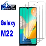 2/4Pcs Tempered Glass For Samsung Galaxy M22 Screen Protector Glass Film