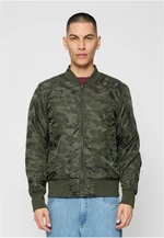 Tonal Camo Bomber Jacket Dark Olive