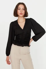 Trendyol Blouse - Schwarz - Fitted