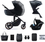 KINDERKRAFT SELECT Kočík kombinovaný 3v1 Prime 2 Venezian Black, Premium